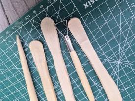 Set 5 herramientas madera para ceramica